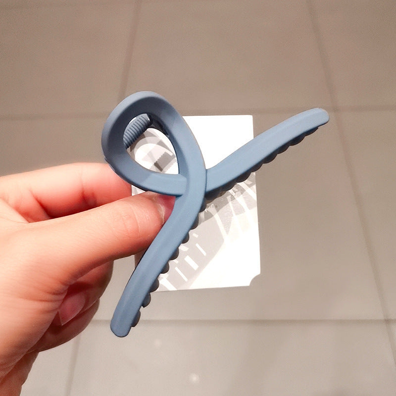 HKM-863699 Frosted Large Hair Clip for Women - Stylish Gradient Colors and Geometric Design