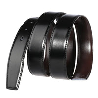 HKM-312531 Men's Two-Layer Cowhide Leisure Belt with Perforated Design - Model LY34-3342