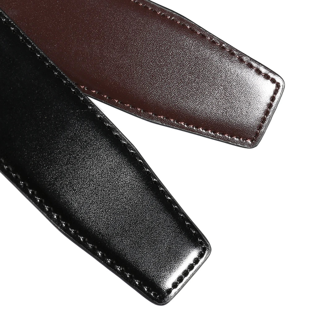 HKM-312531 Men's Two-Layer Cowhide Leisure Belt with Perforated Design - Model LY34-3342