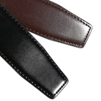 HKM-312531 Men's Two-Layer Cowhide Leisure Belt with Perforated Design - Model LY34-3342
