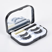 HKM-567443 Magnetic Eyeliner and Eyelashes Gift Set - 2 Pairs of Man-Made Fiber Lashes