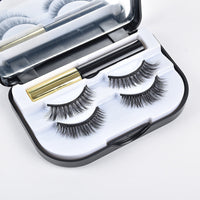 HKM-567443 Magnetic Eyeliner and Eyelashes Gift Set - 2 Pairs of Man-Made Fiber Lashes