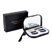 HKM-567443 Magnetic Eyeliner and Eyelashes Gift Set - 2 Pairs of Man-Made Fiber Lashes