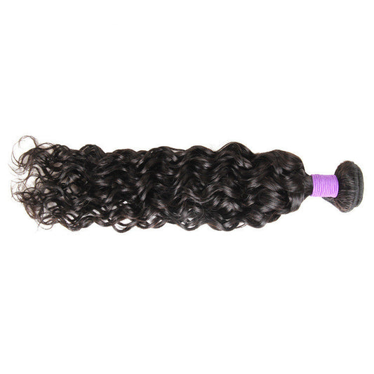 KTX-960851 Water Wave Human Hair Weave, 12-28 Inch, 1B Natural Color, 100g Each