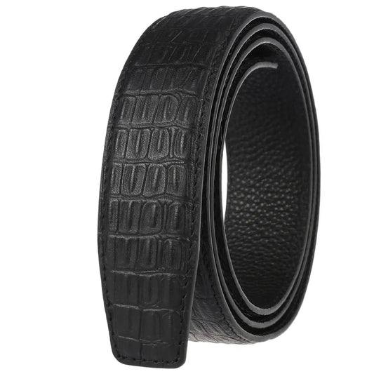 HKM-082003 Boys' Cowhide Automatic Buckle Belt - Durable First Layer Leather Accessory