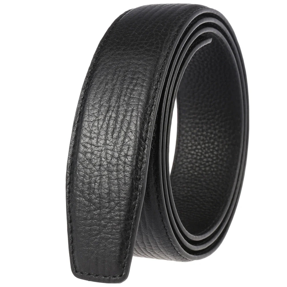 HKM-082003 Boys' Cowhide Automatic Buckle Belt - Durable First Layer Leather Accessory