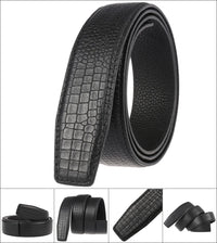 HKM-082003 Boys' Cowhide Automatic Buckle Belt - Durable First Layer Leather Accessory