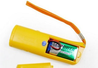 HKM-040787 Ultrasonic Dog Training Device with LED Flashlight - 3-in-1 Anti-Barking Repeller and Training Tool