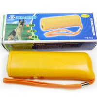 HKM-040787 Ultrasonic Dog Training Device with LED Flashlight - 3-in-1 Anti-Barking Repeller and Training Tool