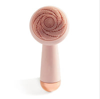 HKM-609299 Ultrasonic Pink Silicone Electric Cleansing Device with Waterproof Design and Four Modes