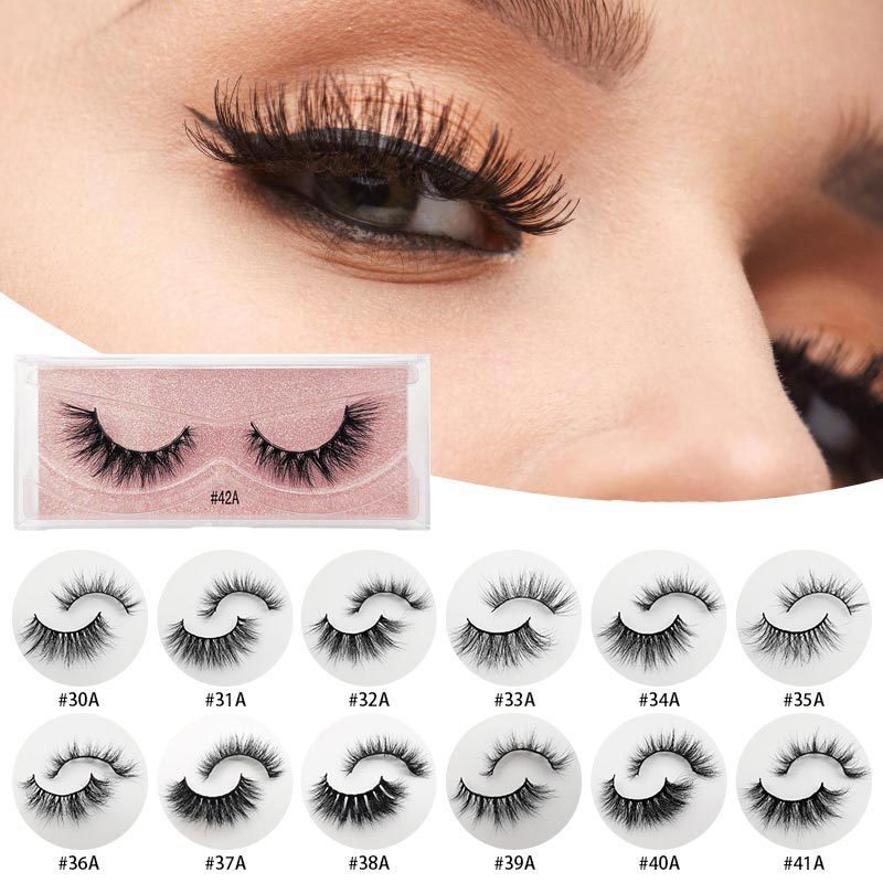 HKM-762899 3D False Eyelashes for Beauty Salon and Celebrity Looks – Box #30A-#42A (Length 11.0cm)