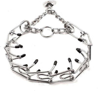 HKM-161363 Adjustable Stainless Steel Dog Prong Collar with Comfort Rubber Tips for Medium and Small Dogs