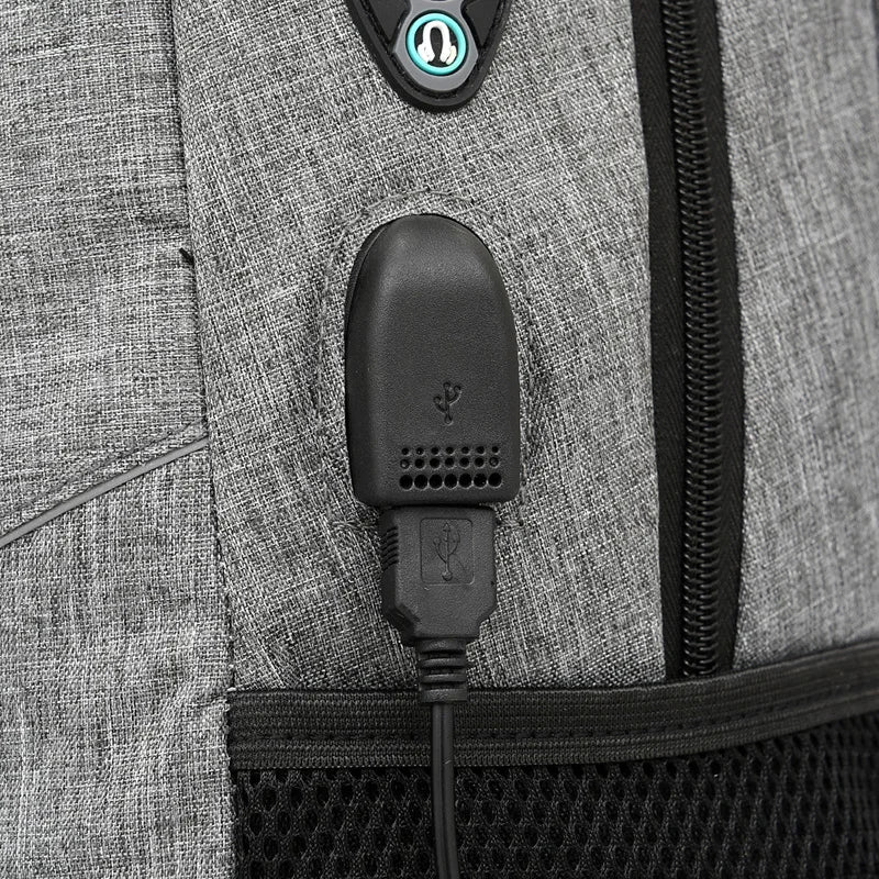 KTX-485779 Waterproof Large Capacity School and Travel Backpack with USB Charging and Headphone Jack