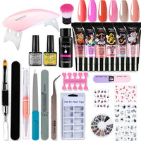 HKM-099731 Crystal Extended Nail Enhancement Tool Set for Professional Manicure