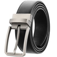 HKM-753171 ZK707-3 Zinc Alloy Pin Buckle Genuine Leather Men's Belt