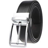 HKM-753171 ZK707-3 Zinc Alloy Pin Buckle Genuine Leather Men's Belt