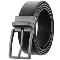 HKM-753171 ZK707-3 Zinc Alloy Pin Buckle Genuine Leather Men's Belt