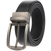 HKM-753171 ZK707-3 Zinc Alloy Pin Buckle Genuine Leather Men's Belt