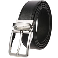 HKM-753171 ZK707-3 Zinc Alloy Pin Buckle Genuine Leather Men's Belt