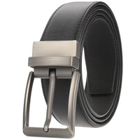 HKM-753171 ZK707-3 Zinc Alloy Pin Buckle Genuine Leather Men's Belt