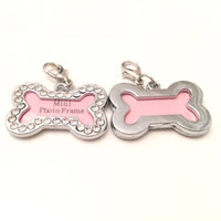 HKM-057811 Metal Dog Pendant with Diamond Bone Pattern for All Seasons Jewelry