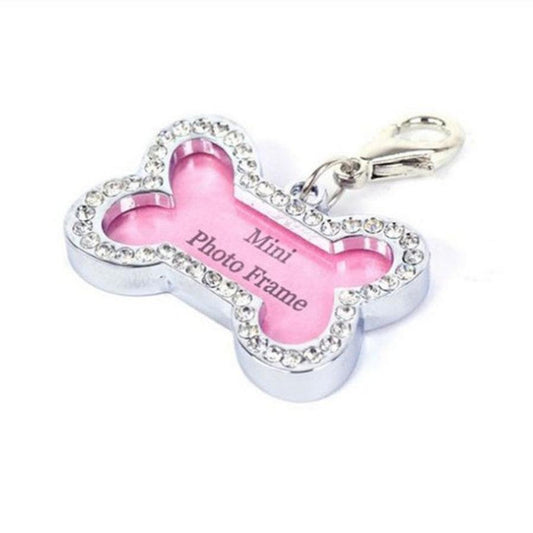 JMT-677834 Metal Dog Pendant with Diamond Bone Pattern for All Seasons Jewelry