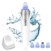 HKM-739219 Electric Blackhead Removal Device with Vacuum Suction - Includes 4 Replaceable Heads, Base Charging, and Instruction Manual