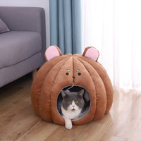 HKM-394003 Pet Nest for Cats and Dogs - Soft Short Plush with PP Cotton Fill, Ideal Enclosed Litter Space