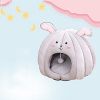 HKM-394003 Pet Nest for Cats and Dogs - Soft Short Plush with PP Cotton Fill, Ideal Enclosed Litter Space