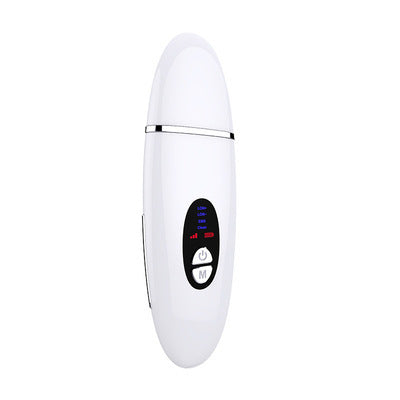 HKM-508691 Ultrasonic Facial Pore Cleaner and Blackhead Remover - White Exfoliating Beauty Device