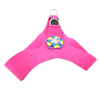 HKM-438163 Velvet Flower Print Pet Chest Harness with Matching Traction Leash