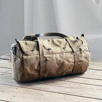 HKM-417299 Versatile 30L Motorcycle Duffel Bag - Waterproof Canvas Tail Bag with Multiple Pockets and Zipper Closure