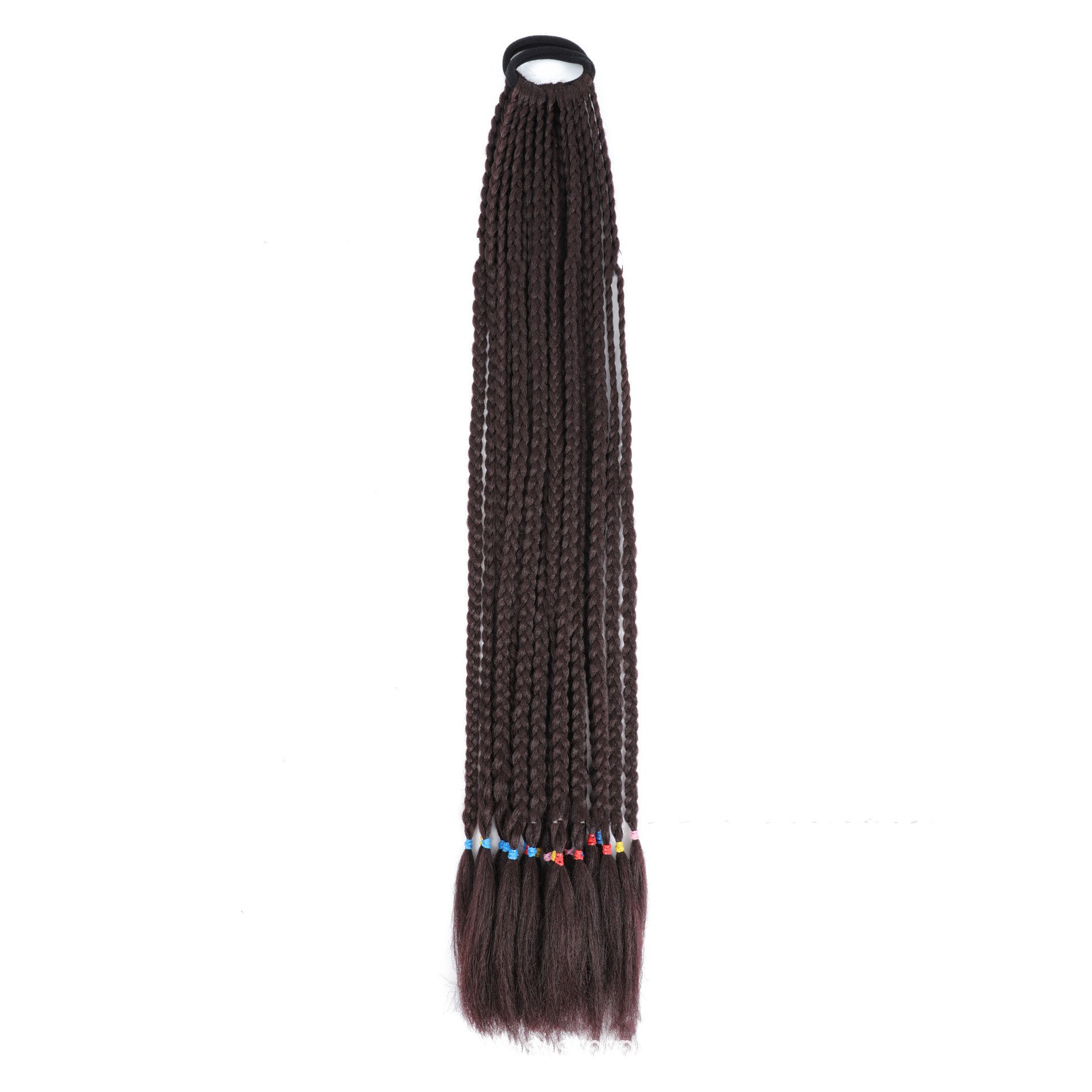 HKM-249171 24-Inch Straight Dreadlock Ponytail Wig – High-Temperature Fiber, Suitable for All Skin Tones