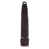 HKM-249171 24-Inch Straight Dreadlock Ponytail Wig – High-Temperature Fiber, Suitable for All Skin Tones