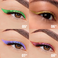 HKM-893651 8-Piece Liquid Glitter Eyeliner Set – Waterproof, Long-Lasting, Easy Application