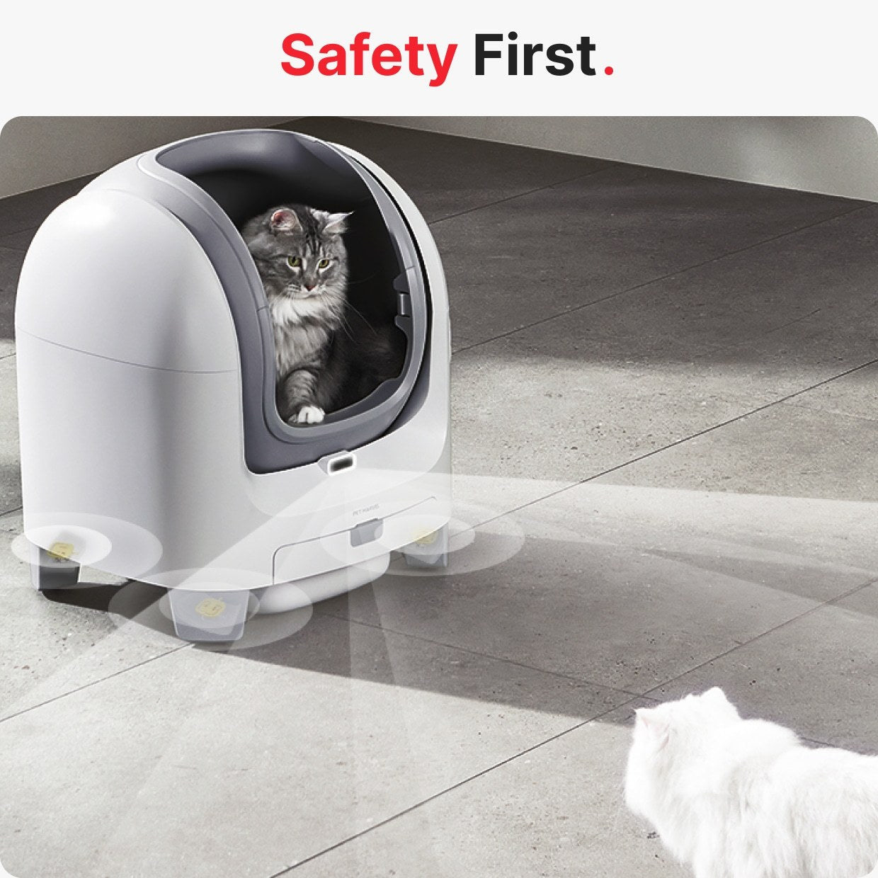 HKM-561619 Large Open Top Smart WiFi Self-Cleaning Cat Litter Box with Bio-Enzyme Deodorization