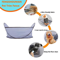HKM-203219 Adjustable Waterproof Grooming Cape for Easy Pet Hair Catching and Trimming