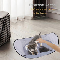 HKM-203219 Adjustable Waterproof Grooming Cape for Easy Pet Hair Catching and Trimming