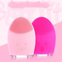 HKM-326739 Ultrasonic Electric Facial Cleansing Brush - 3 Gear Positions, Lightweight Pink Design