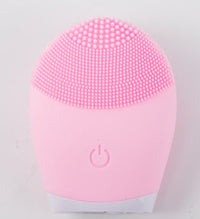 HKM-326739 Ultrasonic Electric Facial Cleansing Brush - 3 Gear Positions, Lightweight Pink Design