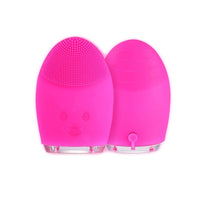 HKM-326739 Ultrasonic Electric Facial Cleansing Brush - 3 Gear Positions, Lightweight Pink Design