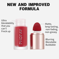HKM-021587 Long-Lasting Matte Mousse Liquid Blush - 4.8 ML, Non-Fading Formula for Seamless Application