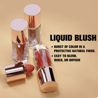 HKM-021587 Long-Lasting Matte Mousse Liquid Blush - 4.8 ML, Non-Fading Formula for Seamless Application