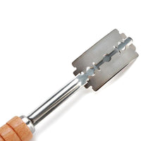 HKM-490067 Curved Bread Cutter with Stainless Steel Blade and PU Leather Case
