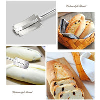 HKM-490067 Curved Bread Cutter with Stainless Steel Blade and PU Leather Case