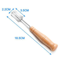 HKM-490067 Curved Bread Cutter with Stainless Steel Blade and PU Leather Case