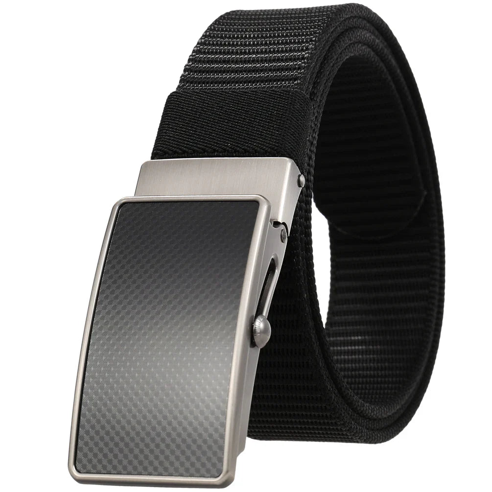 HKM-601683 Nylon Braided Men's Roller Buckle Belt - Model LY36-23553-1