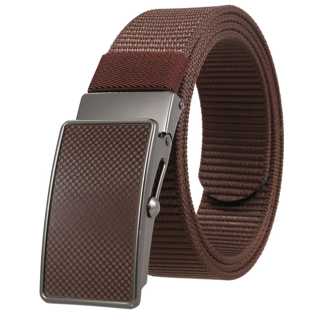 HKM-601683 Nylon Braided Men's Roller Buckle Belt - Model LY36-23553-1