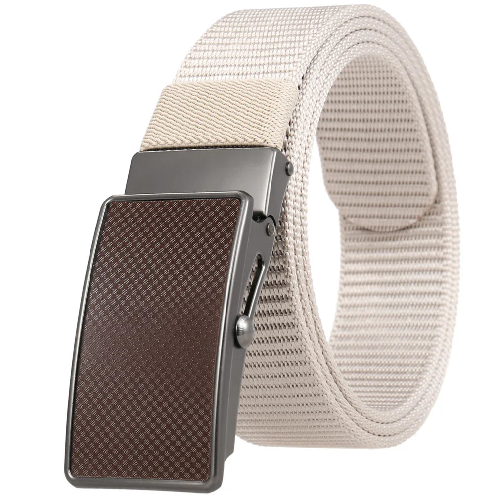 HKM-601683 Nylon Braided Men's Roller Buckle Belt - Model LY36-23553-1