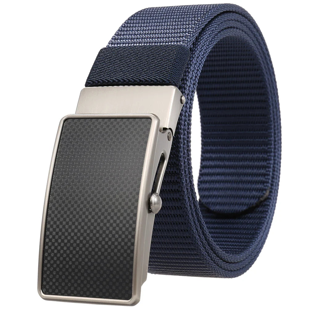 HKM-601683 Nylon Braided Men's Roller Buckle Belt - Model LY36-23553-1